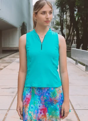 Alley Mock-Neck Tank>Dona Jo Hot